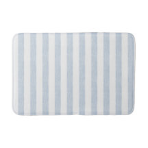 Bleu clair blanc côtier rayé scandinave délavé