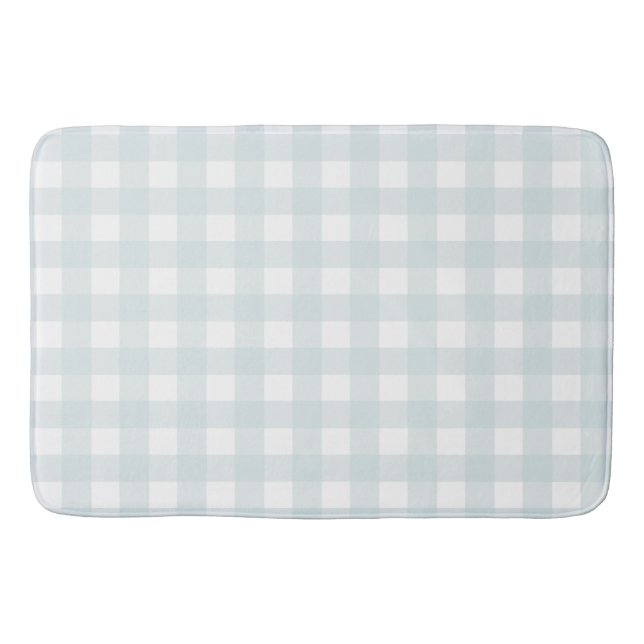 Tapis De Bain Bleu clair doux En vichy Buffle Check Plaid (Devant)