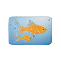 Bleu coloré et poisson rouge orange amusant