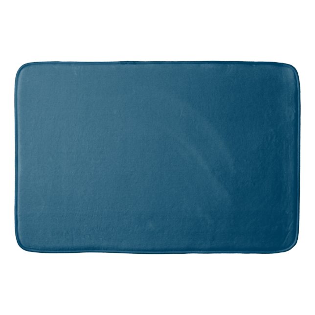 Tapis De Bain Bleu Crâne, Bleu Poussant, Jade Foncé, (Devant)