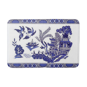 Tapis de bain bleu de couverture de cuisine de