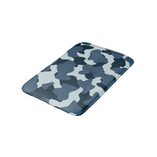 Tapis De Bain Bleu, grandes taches de vache