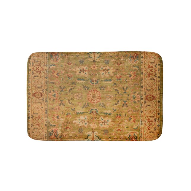 Tapis De Bain Bleu jaune perse vert  (Devant)