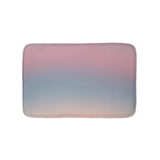 Tapis De Bain Bleu rose ombre dégradé Blur abstrait Design