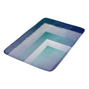 Tapis De Bain bleu turquoise gris ex pastel