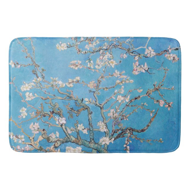Tapis De Bain Bleu Vincent van Gogh Art Peinture (Devant)