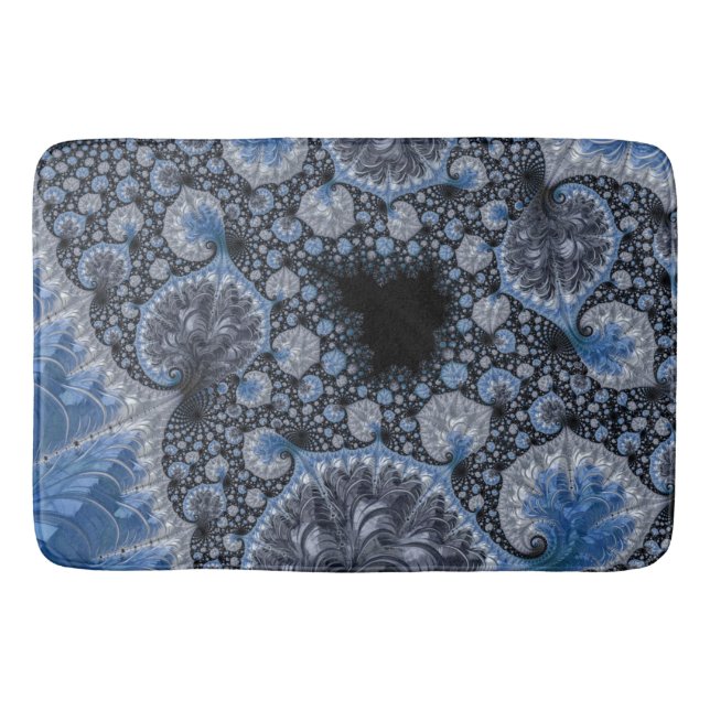 Tapis De Bain Bleus Abstract (Devant)