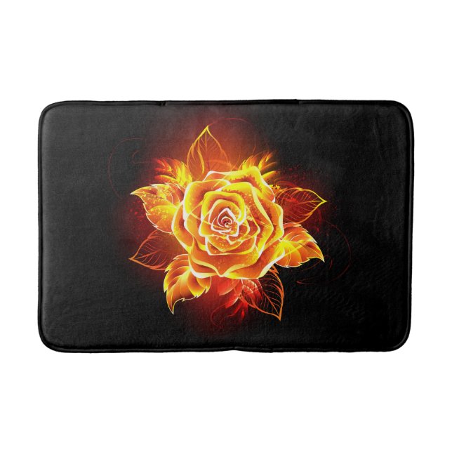 Tapis De Bain Blooming Fire Rose (Devant)