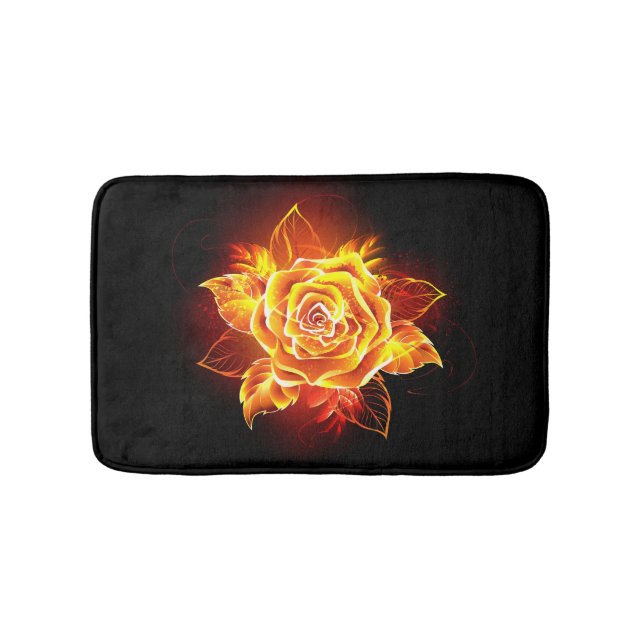 Tapis De Bain Blooming Fire Rose (Devant)