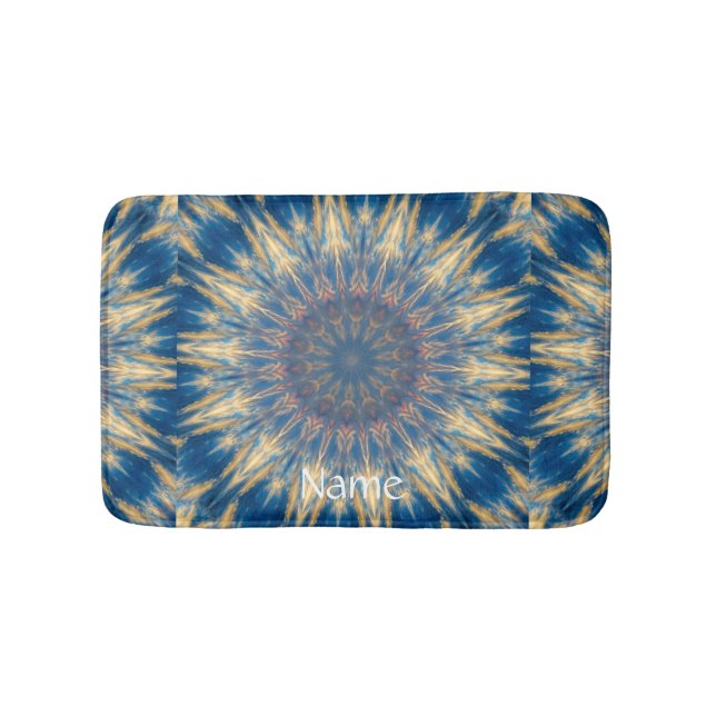 Tapis De Bain Blue Chakra Kaleidoscope Thunder_Cove (Devant)
