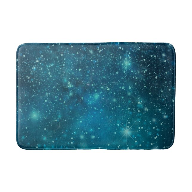 Tapis De Bain Blue Cosmy Spacey Starry Sky (Devant)