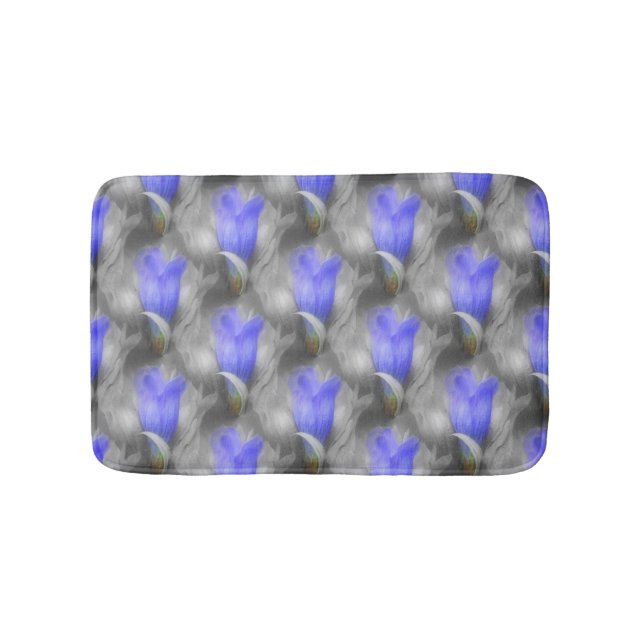 Tapis De Bain Blue Gentian Fleurs Motif de la nature (Devant)