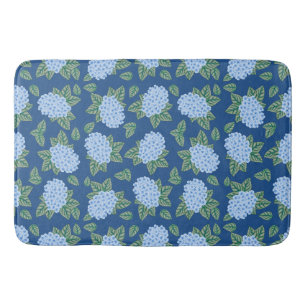 Tapis De Bain Blue Hydrangeas Cuisine de bain personnalisée