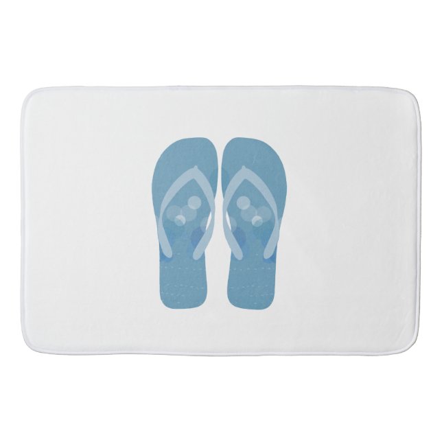 Tapis De Bain Blue Summer Beach Flip Flops Bain Mat (Devant)