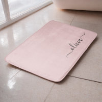 Blush Dusty rose moderne Script Girl Monogramme No