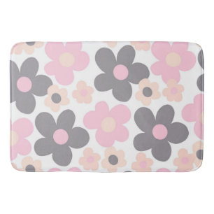 Tapis De Bain Blush Rose Grey Daisers Retro Dream #1 #retro #art