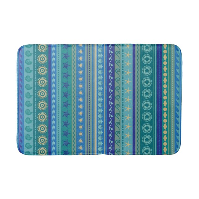 Tapis De Bain Boho beach thèmes océaniques motifs (Devant)
