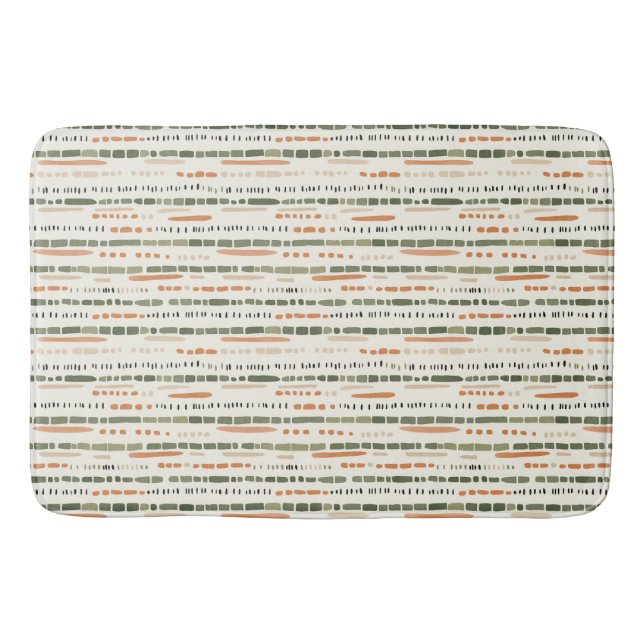 Tapis De Bain Boho de la tribu des Stripes du sud-ouest (Devant)