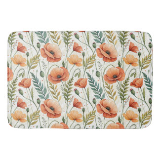 Tapis De Bain Boho Garden of Beautiful Poppies
