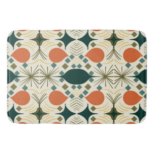 Tapis De Bain Boho Motif de diamants colorés géométriques