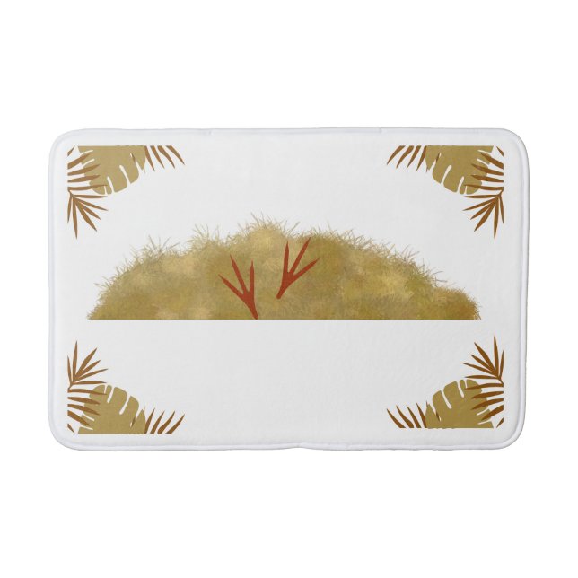 Tapis De Bain Boho séché Grass Bathmat - Rustique Bohemian Desig (Devant)