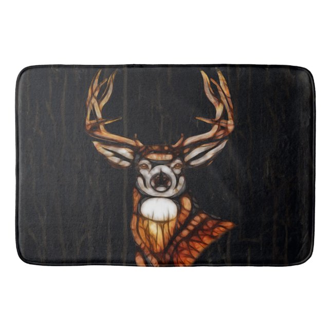 Tapis De Bain Bois Bois Cerf Rustique Pays Personnalisé (Devant)