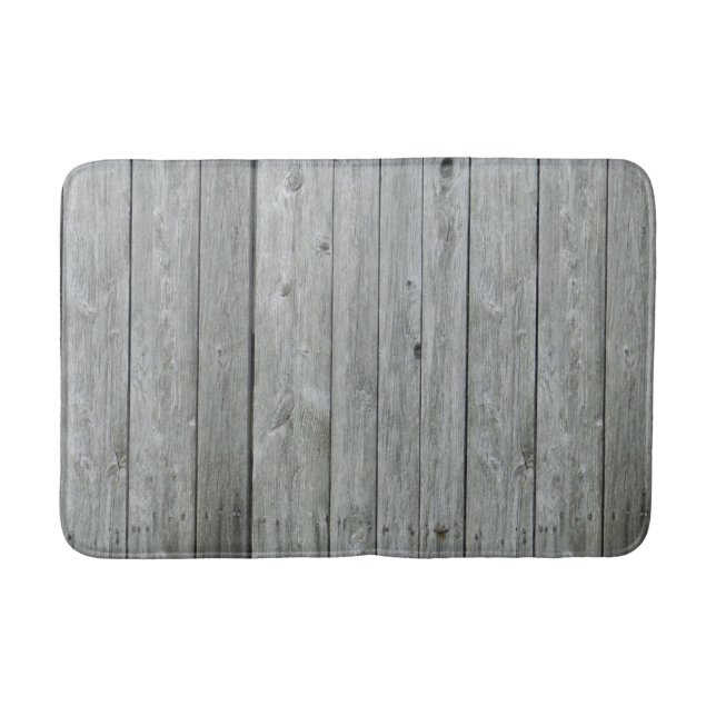 Tapis De Bain Bois patiné gris rustique (Devant)