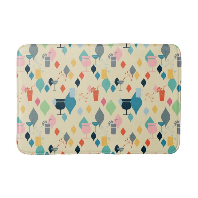 Tapis De Bain Boissons Modernes Du Milieu Du Siècle (Devant)