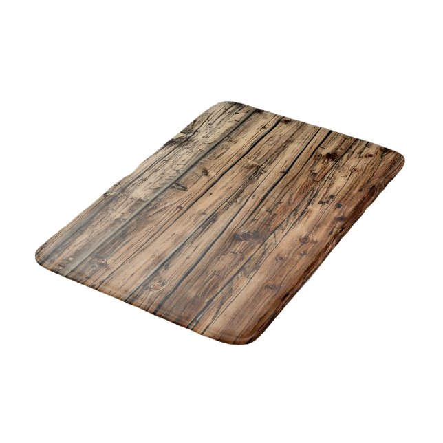 Tapis De Bain Boîtier en bois de chêne rustique (Angle)