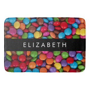 Tapis De Bain Bonbons Colorés, Boutons De Bonbons, Sucres, Votre