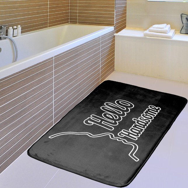 Tapis De Bain Bonjour beau profil visage (Créateur téléchargé)