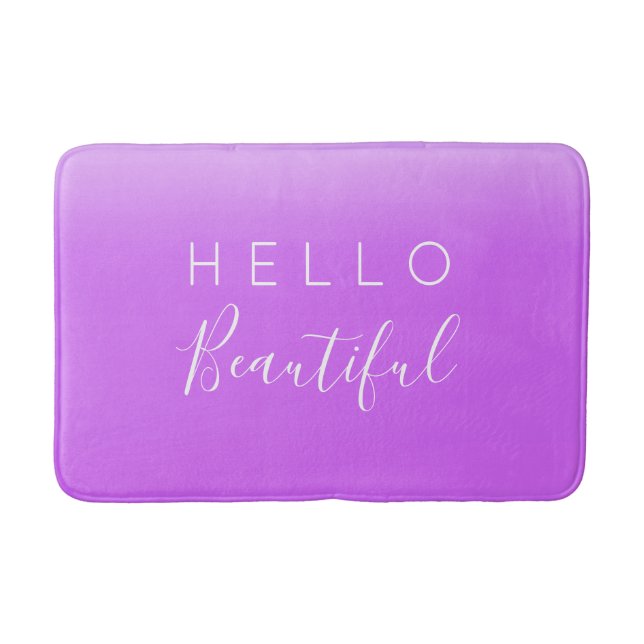 Tapis De Bain Bonjour Belle/Violet pourpre (Devant)