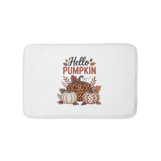 Tapis De Bain Bonjour Citrouille Automne automne (Devant)