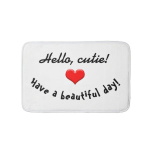 Tapis de bain "bonjour, Cutie ! "