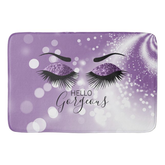 Tapis De Bain Bonjour magnifiques yeux de Parties scintillant vi (Devant)