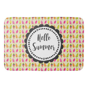 Tapis De Bain Bonjour Popsicles d'été et crème glacée