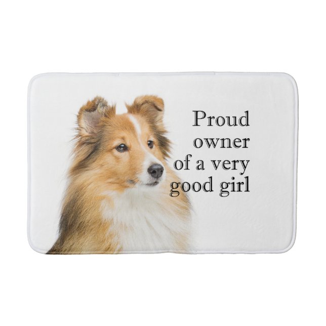 Tapis De Bain Bonne fille Sheltie (Devant)