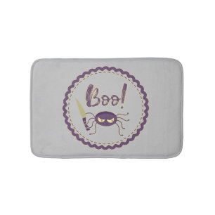 Tapis De Bain Boo drôle Halloween personnage d'araignée main
