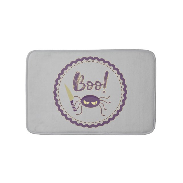 Tapis De Bain Boo drôle Halloween personnage d'araignée main (Devant)