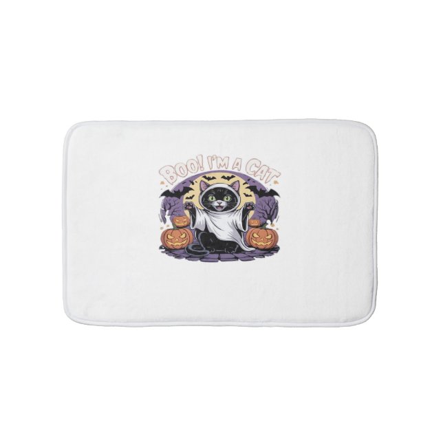 Tapis De Bain Boo Je suis un T-Shirt surdimensionné Chat (Devant)