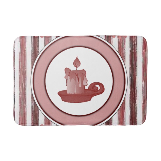 Tapis De Bain bougie de natte de bain à rayures (Devant)