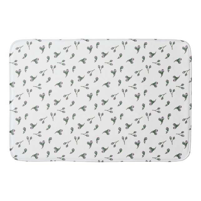 Tapis De Bain Bourgeons de fleurs roses (Devant)