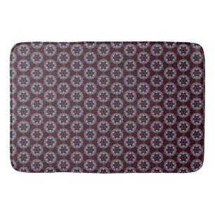 Tapis De Bain Bouteille de Bourgogne et de Gris à motifs floraux