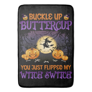 Tapis De Bain Bouton d'interrupteur de sorcière d'Halloween vers