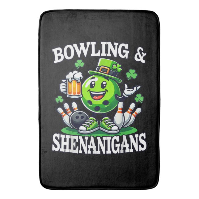 Tapis De Bain Bowling St Patrick's Day Shenanigans (devant Vertical)