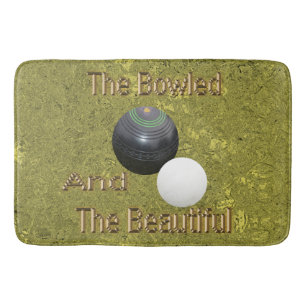 Tapis De Bain Bowls de pelouse d'or Conception de bol, Mousse de