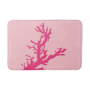 Tapis De Bain Branche de corail - nuances de corail rose