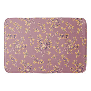 Tapis De Bain Branches de l'épine noire jaune pourpre