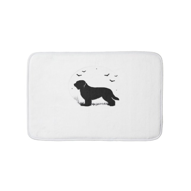 Tapis De Bain Briard Chien - Halloween Lune Silhouette surdimens (Devant)