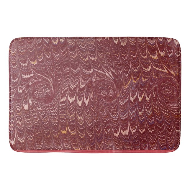 Tapis De Bain brick red marble print (Devant)